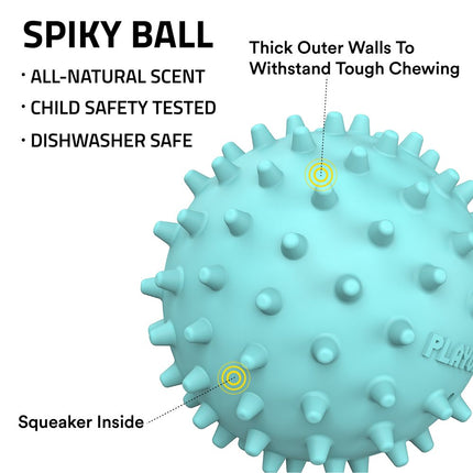 Spikey Squeaky Chew Ball - Peanut Butter - Medium
