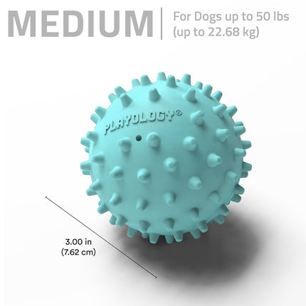 Spikey Squeaky Chew Ball - Peanut Butter - Medium
