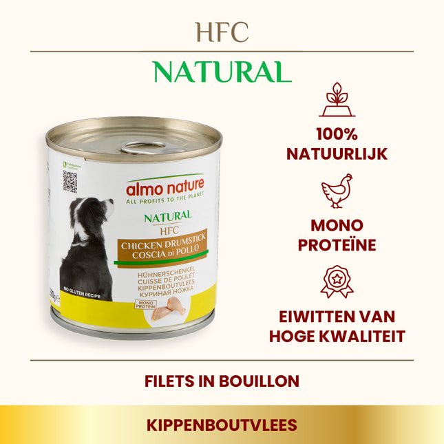 HFC Natvoer Hond - Natural -  Blik - 12 x 280g