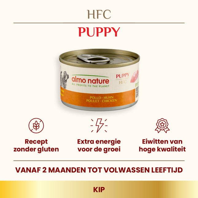 HFC Natvoer Hond - Puppy - Blik - 24 x 95g