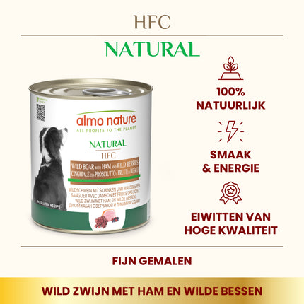HFC Natvoer Hond - Natural -  Blik - 12 x 290g