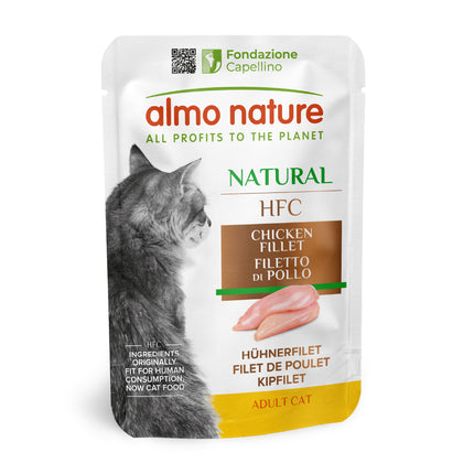HFC Natvoer Kat - Natural - Zakje - 24 x 55g