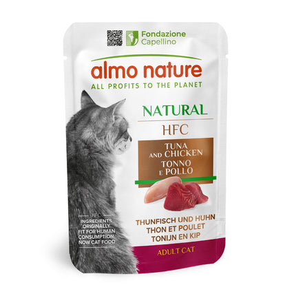 HFC Natvoer Kat - Natural - Zakje - 24 x 55g