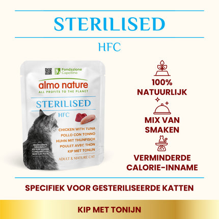 HFC Sterilised Natvoer Kat - Zakjes - 24 x 50g