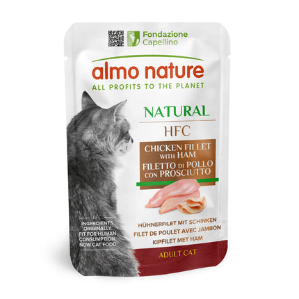 HFC Natvoer Kat - Natural - Zakje - 24 x 55g