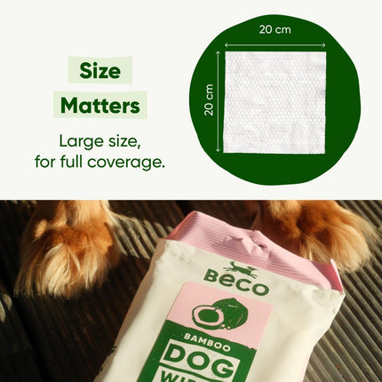 Travel Dog Wipes - Coconut Scented - 6 Stuks