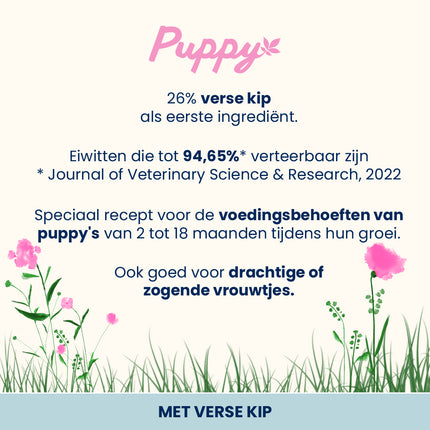Puppy Droogvoer voor Middelgrote tot Grote Hondenrassen - Kip - M/L