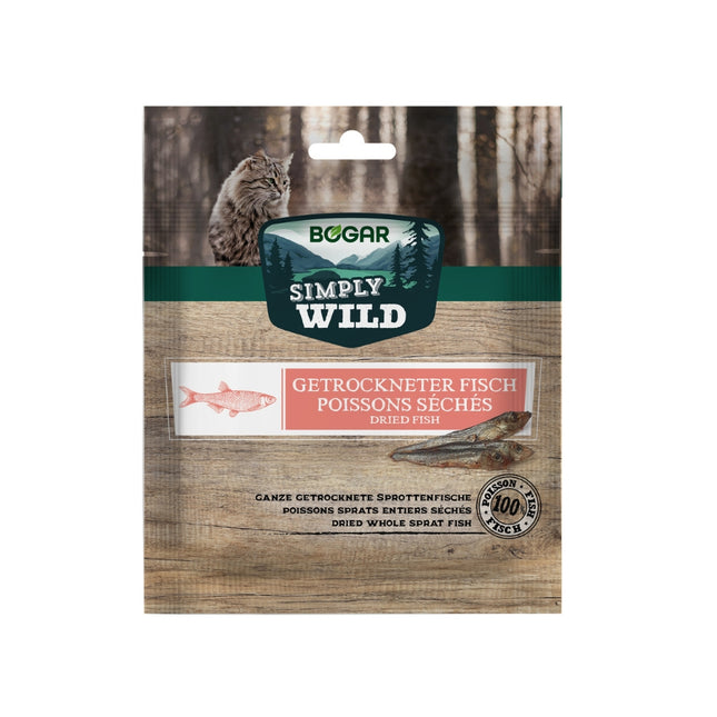 Simply Wild - Gedroogde vissnack voor katten