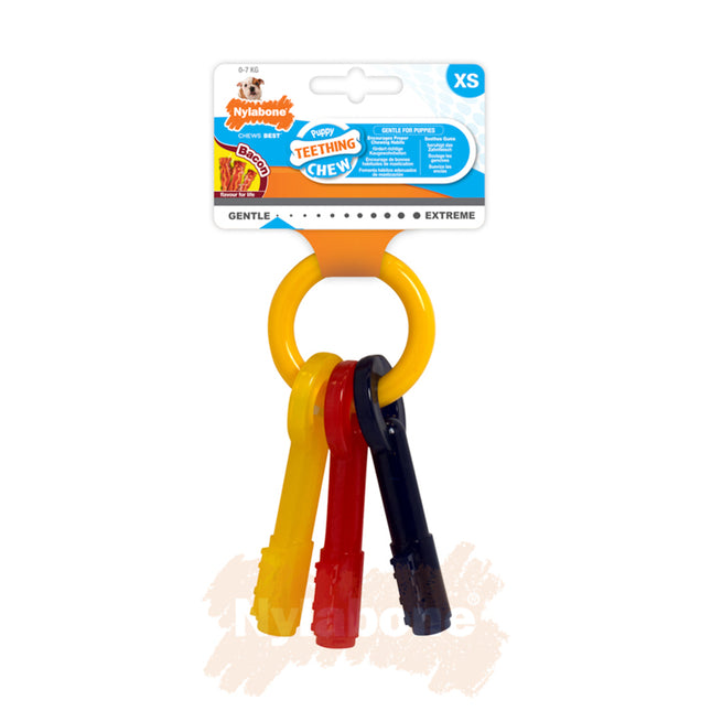 Puppy Chew Teething Keys Bacon