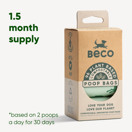 Poop Bags Compostable - Multi Pack 96 (8x12)