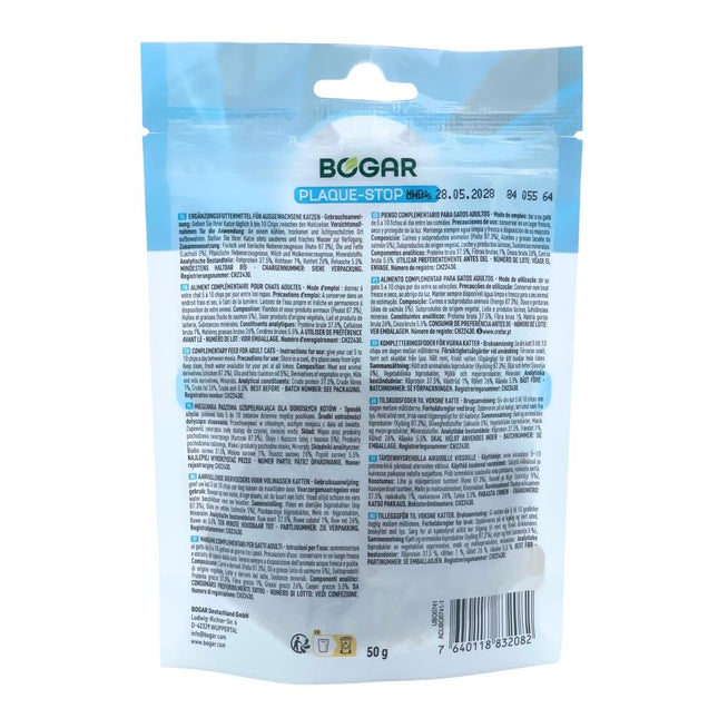 Bogadent Kat Plaque Control Chips Chicken Salmon Oil 50 g (8x)