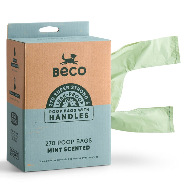 Poop Bags Recycled - Mint scented - Handles (270)
