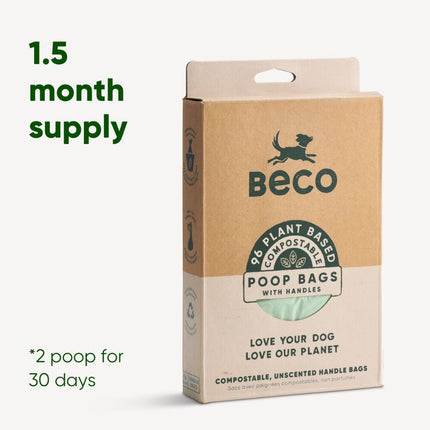 Poop Bags Compostable - Handles (96)