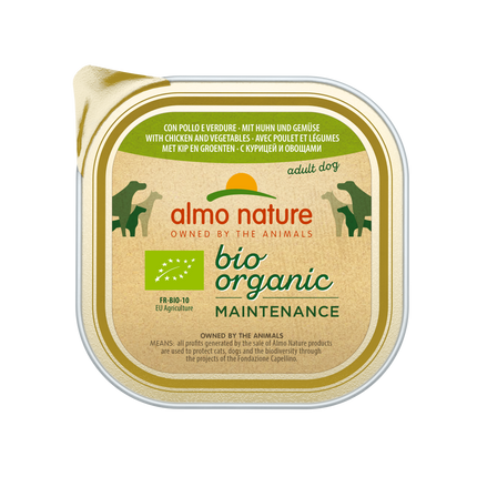 Bio Organic Natvoer Hond - Maintenance - Kuipje - 9 x 300g