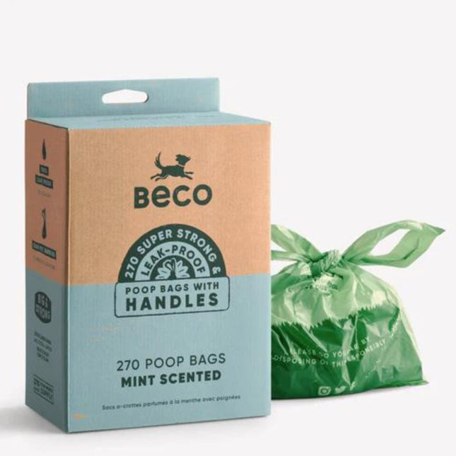 Poop Bags Recycled - Mint scented - Handles (270)