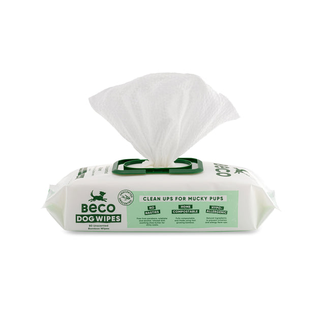 Bamboo Dog Wipes - Unscented - 80 Pack