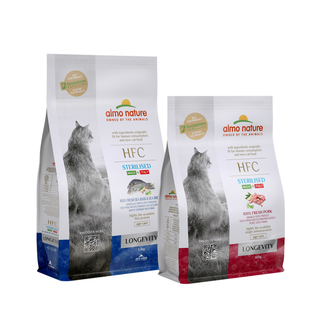 HFC Sterilised Droogvoer Kat - Longevity - 300g of 1,2kg