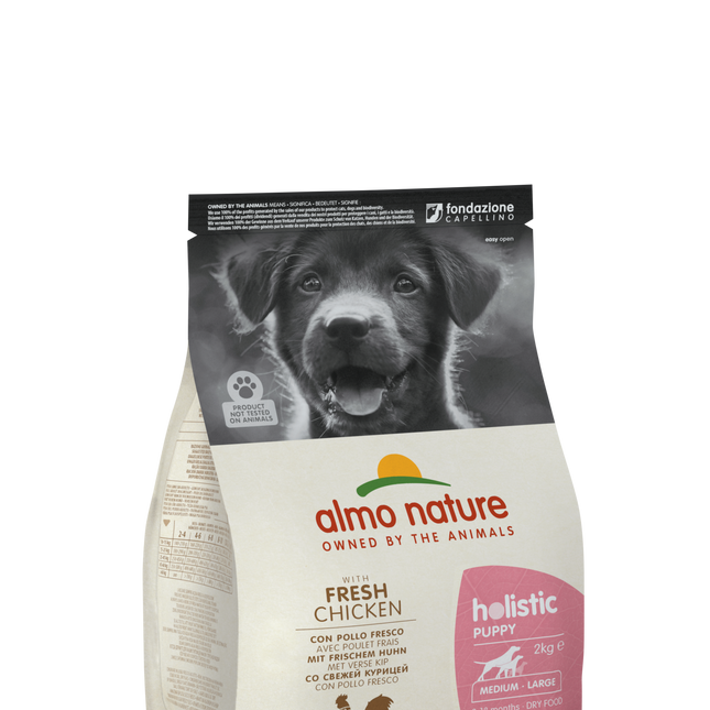Holistic Droogvoer voor Middelgrote tot Grote Hondenrassen - Puppy - Kip M/L