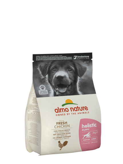 Holistic Droogvoer voor Middelgrote tot Grote Hondenrassen - Puppy - Kip M/L