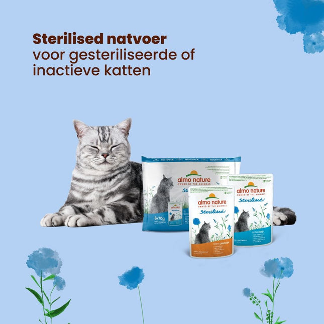 Sterilised Natvoer Kat - Multi Pack - 10 x 6 x 70g