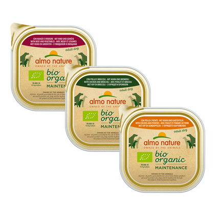 Bio Organic Natvoer Hond - Maintenance - Kuipje - 9 x 300g