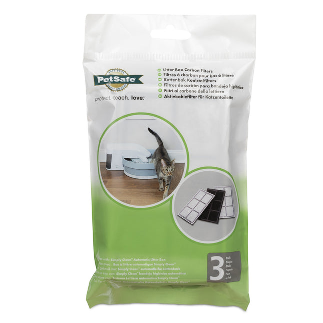 Litter Box Replacement Carbon Filters - 3-Pack