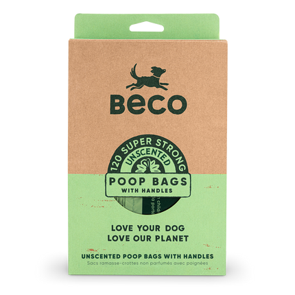 Poop Bags Recycled - Unscented - Handles (120)