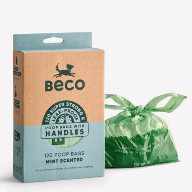Poop Bags Recycled - Mint scented - Handles (120)