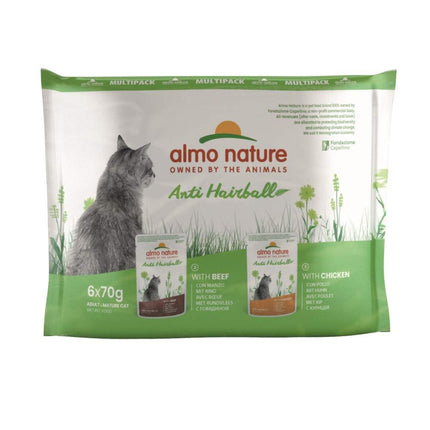 Anti Hairball Natvoer Kat - Multi Pack - 10 x 6 x 70g