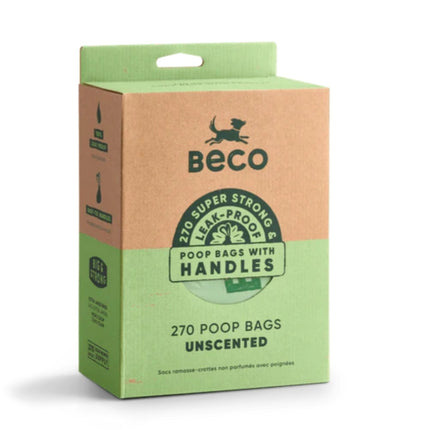 Poop Bags Recycled - Unscented - Handles (270)