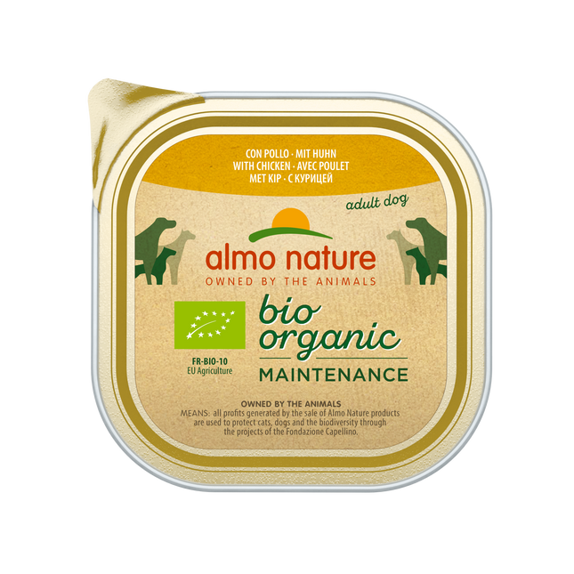 Bio Organic Natvoer Hond - Maintenance - Kuipje - 9 x 300g